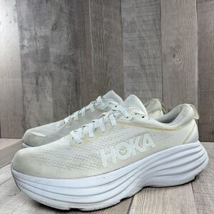Hoka One One Bondi 8 Women's Size 9.5 Road Running Shoes Athletic Sneakers White